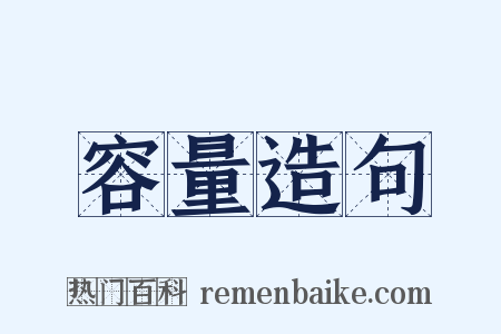 容量造句是什么意思的图片